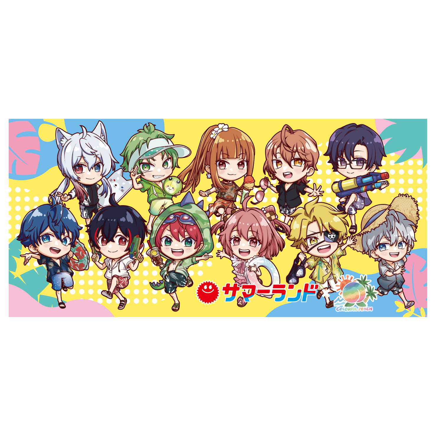 バスタオル SDイラスト – サマーからぴちランド バスタオル SDイラスト – サマーからぴちランド